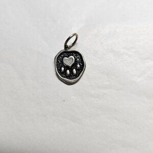 Vintage C&H Israel Puppy Dog Paw Pendant Charm 925 Sterling Silver